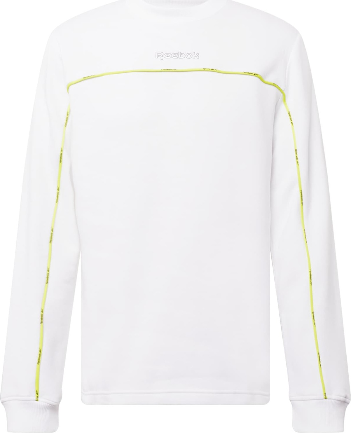 Reebok Sport Sportovní mikina svítivě žlutá / černá / bílá