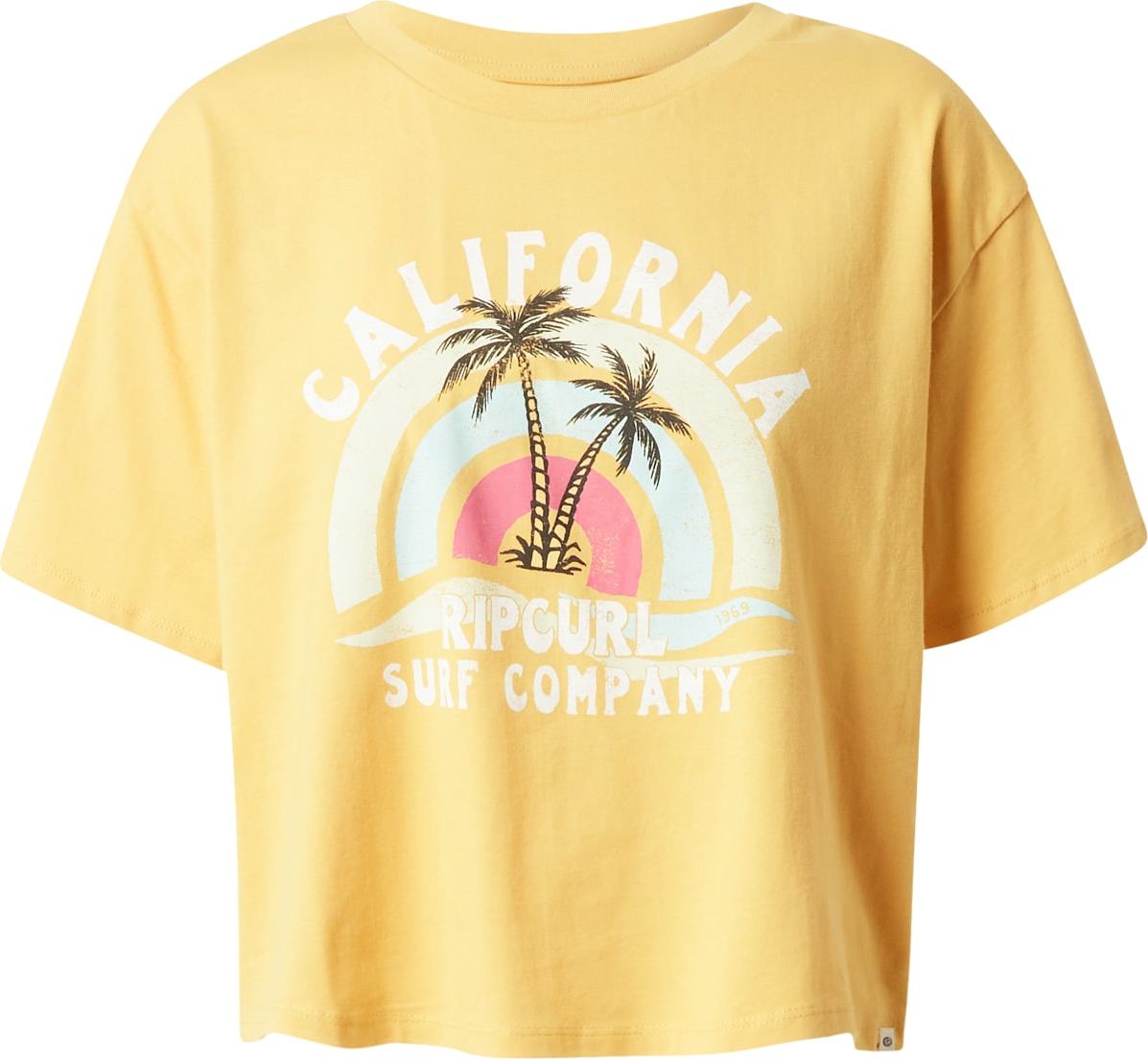 RIP CURL Funkční tričko 'SUNNY PARADISE' světlemodrá / zlatě žlutá / pastelově žlutá / fuchsiová / bílá