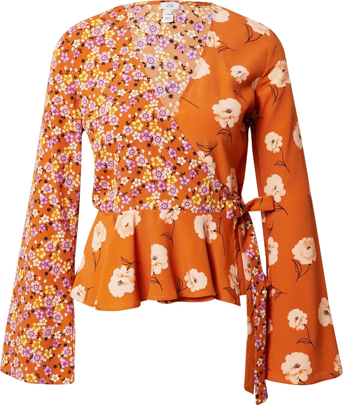 River Island Tričko žlutá / fialová / pastelově oranžová / tmavě oranžová