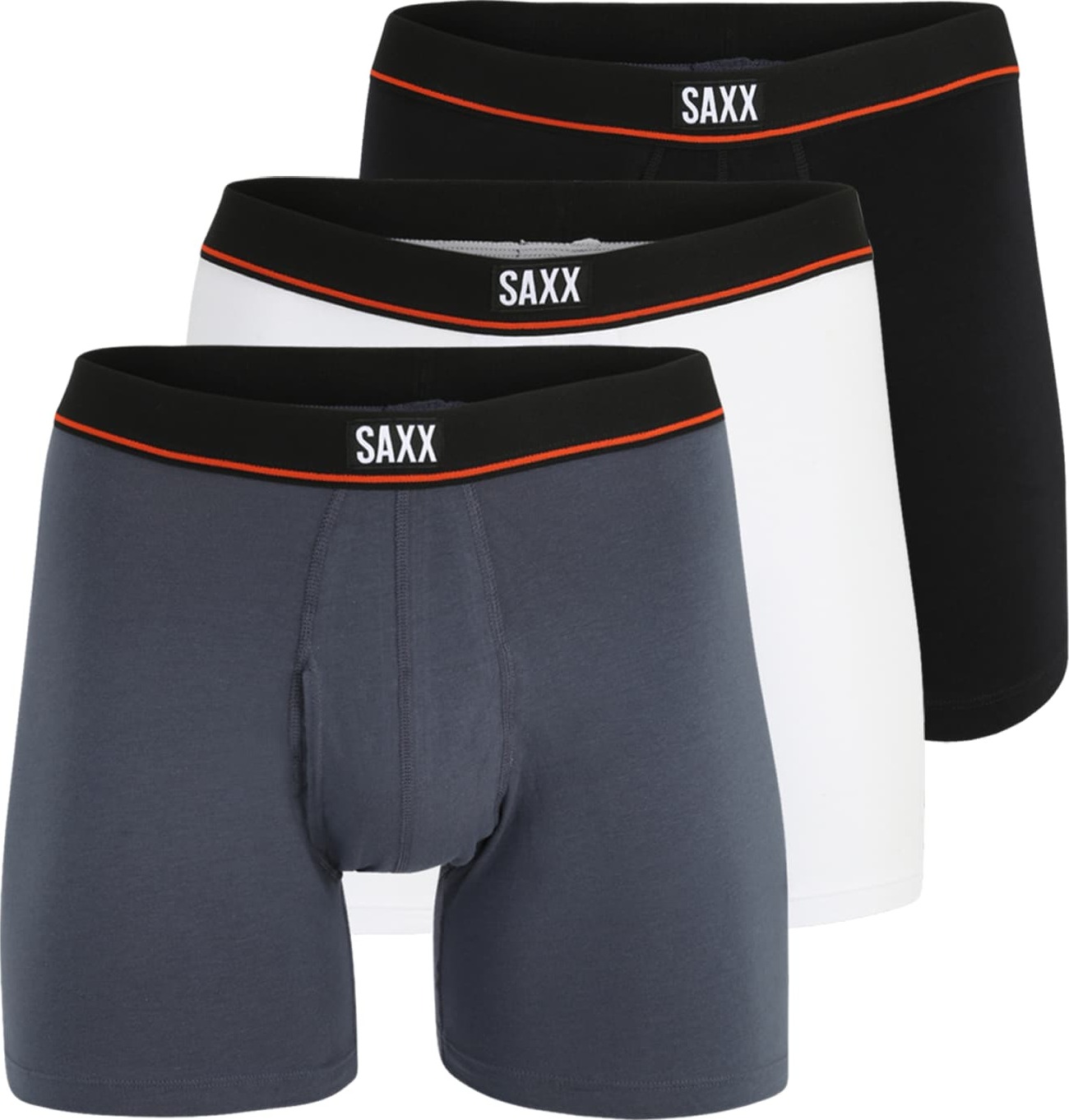 SAXX Boxerky stříbrně šedá / korálová / černá / bílá