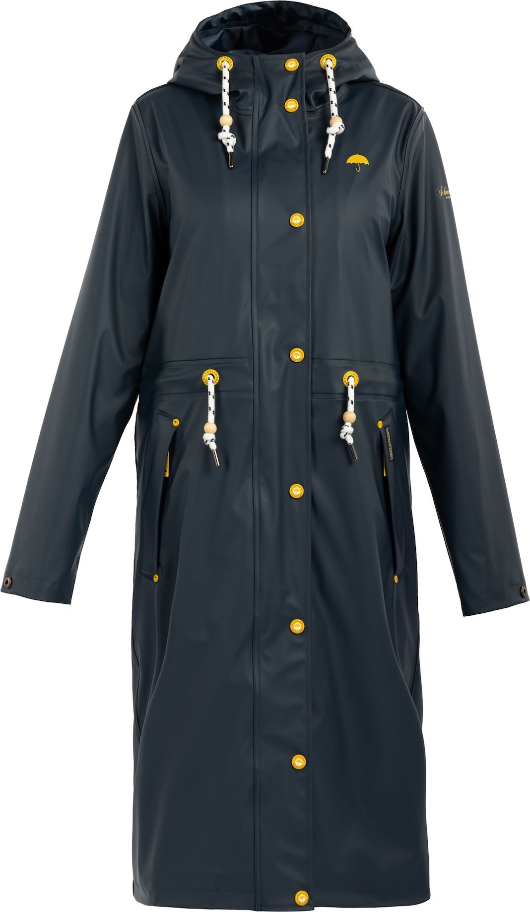 Schmuddelwedda Funkční kabát marine modrá / žlutá