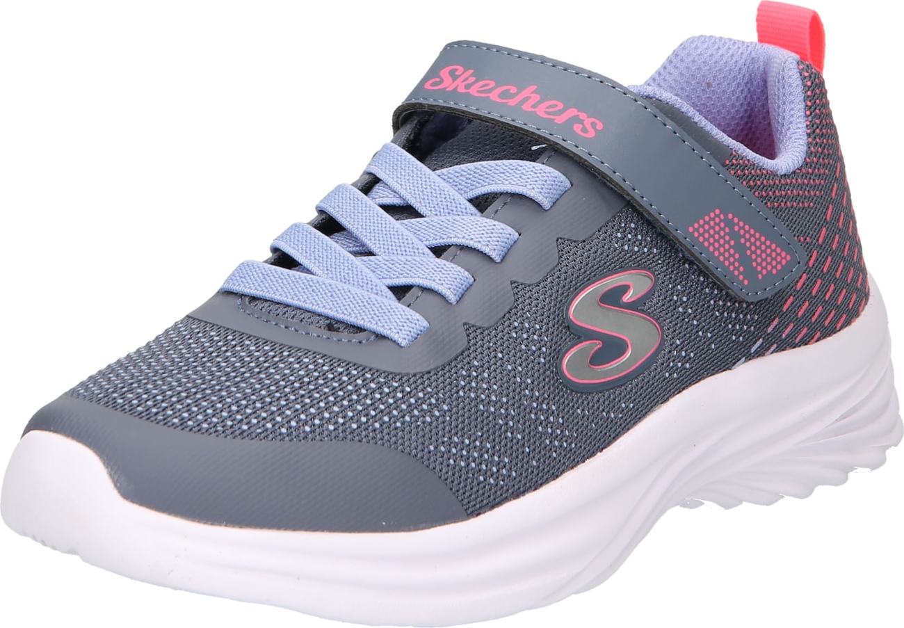 SKECHERS Tenisky modrá / šedá / pink / stříbrná