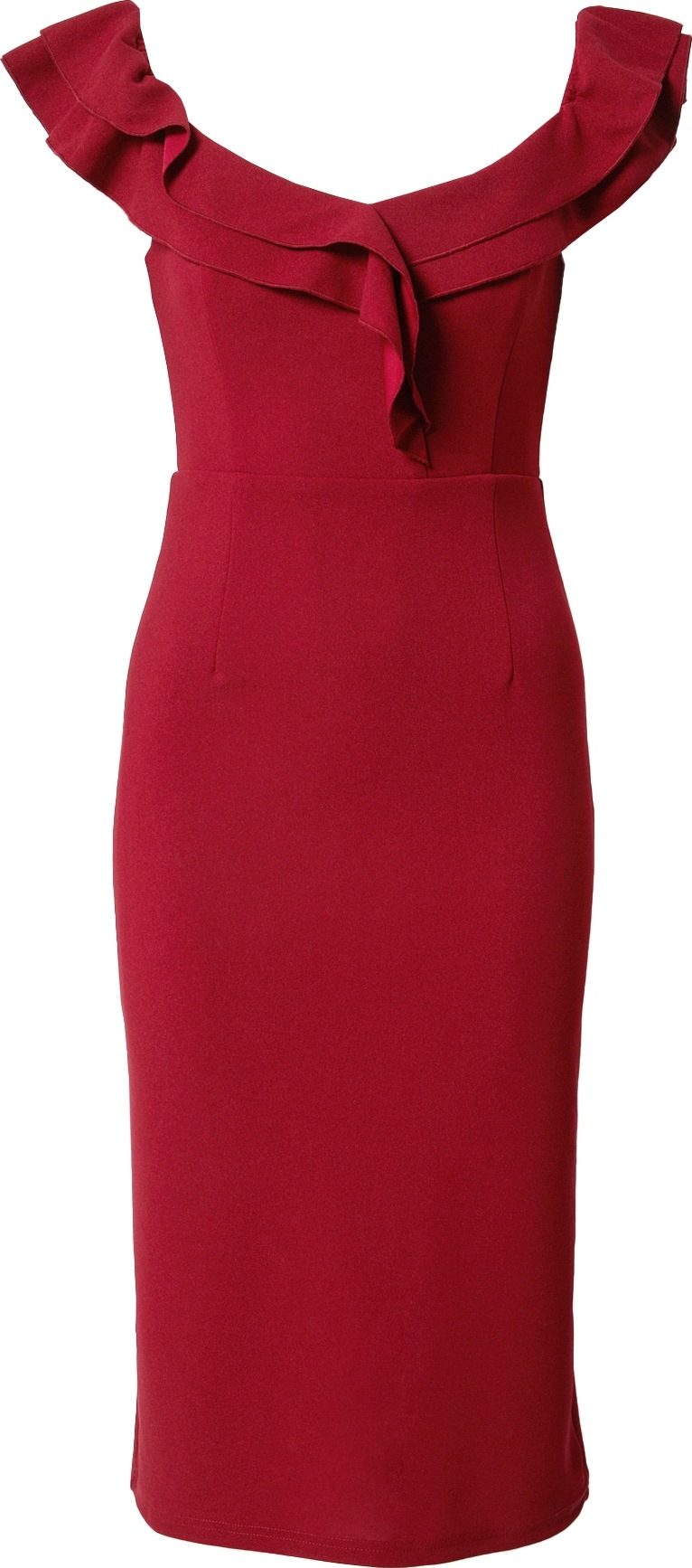 Skirt & Stiletto Koktejlové šaty rubínově červená