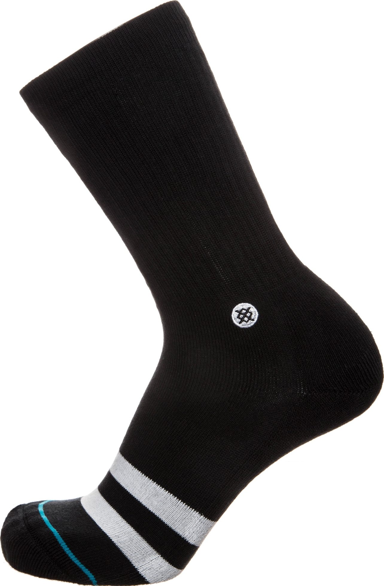 Stance Sportovní ponožky černá / bílá