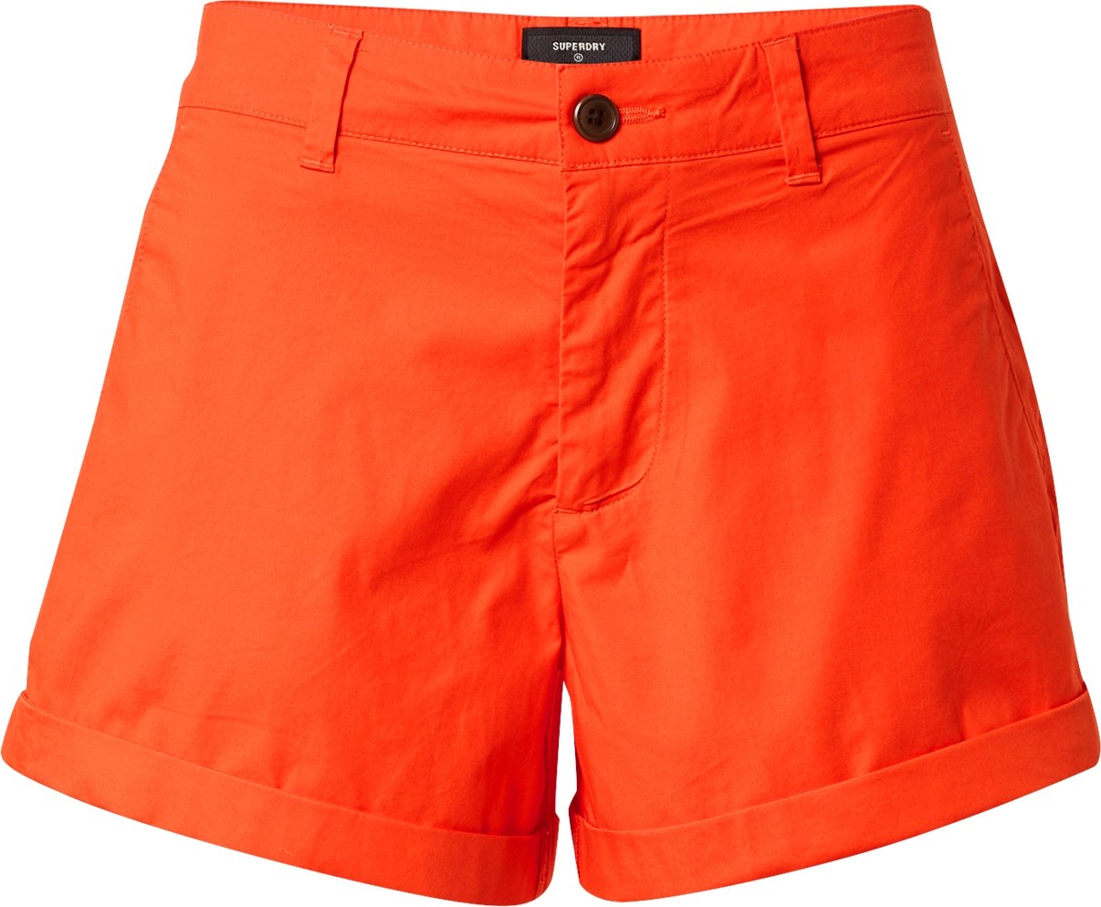 Superdry Chino kalhoty 'Studios' oranžově červená