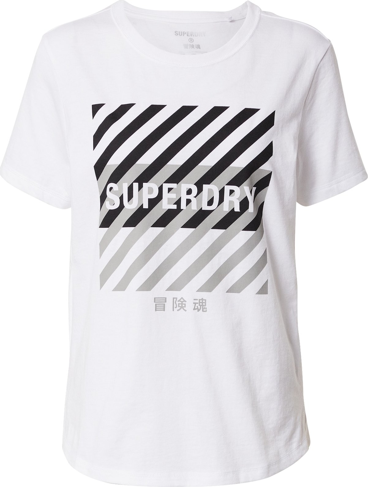 Superdry Funkční tričko černá / bílá