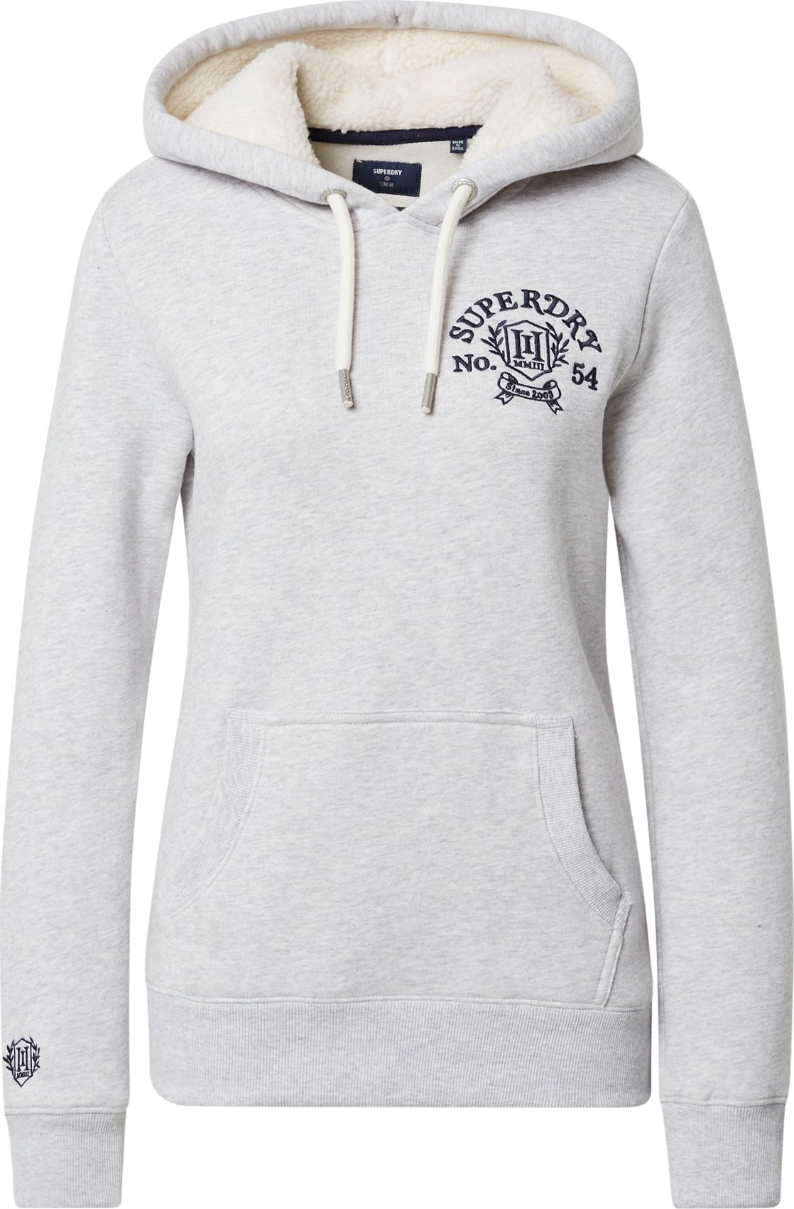 Superdry Mikina 'Pride In Craft' námořnická modř / světle šedá