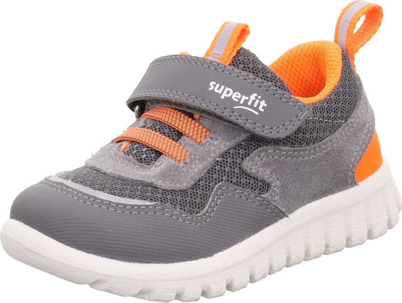 SUPERFIT Tenisky šedá / oranžová / bílá