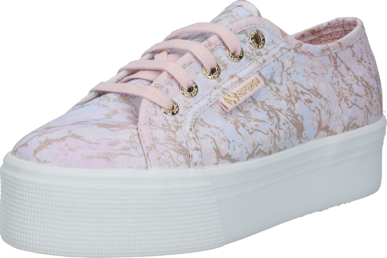 SUPERGA Tenisky světlemodrá / zlatá / pink