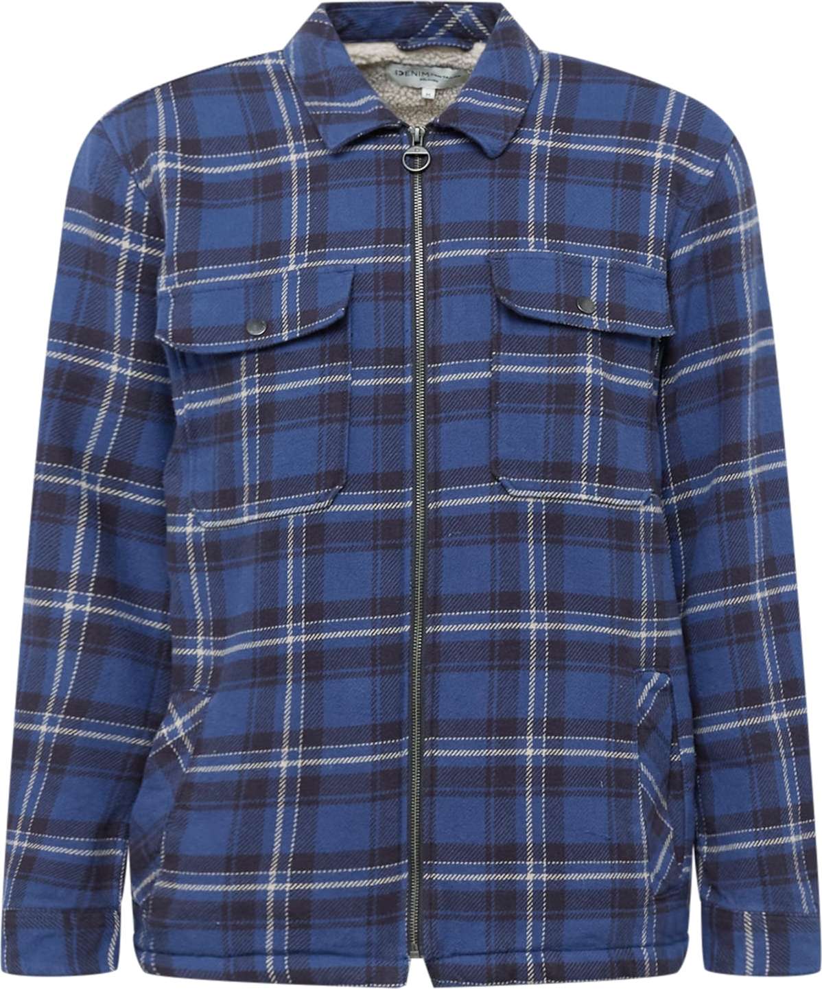 TOM TAILOR DENIM Přechodná bunda krémová / královská modrá / antracitová