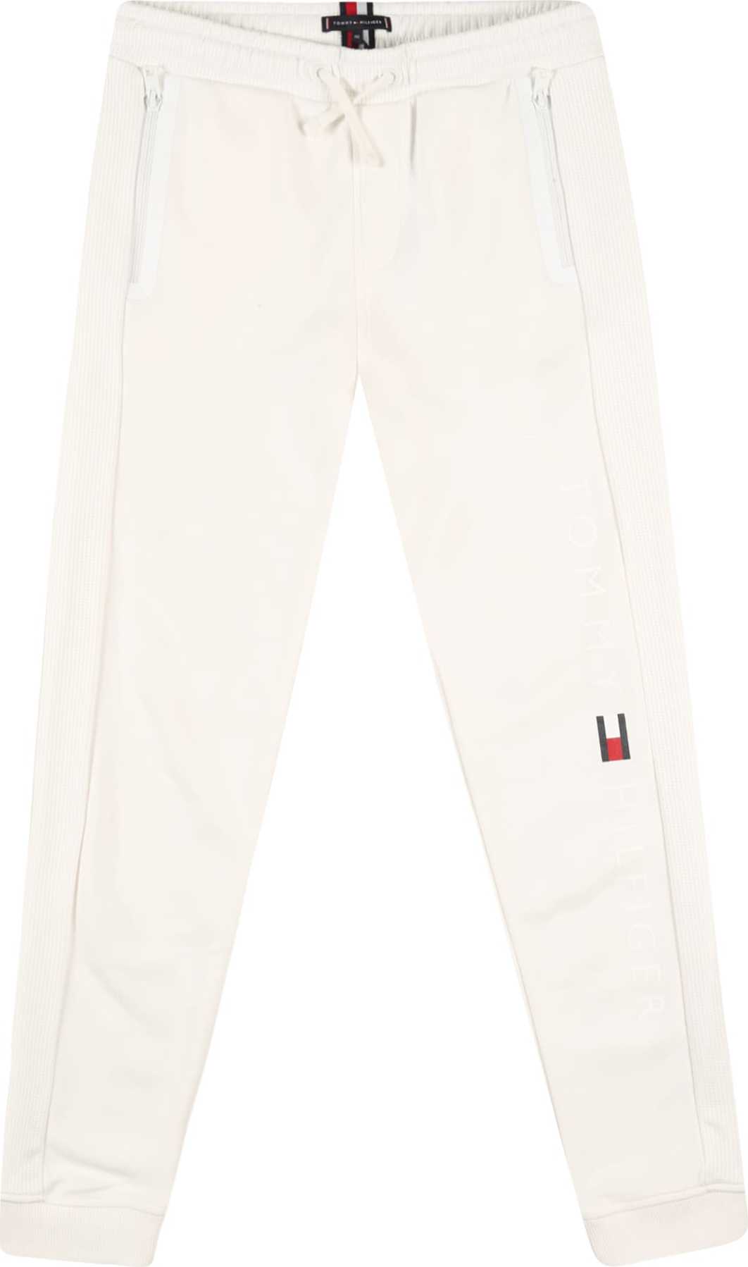 TOMMY HILFIGER Kalhoty krémová / námořnická modř / červená / bílá