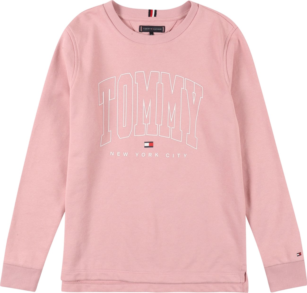 TOMMY HILFIGER Mikina starorůžová / červená / černá / bílá