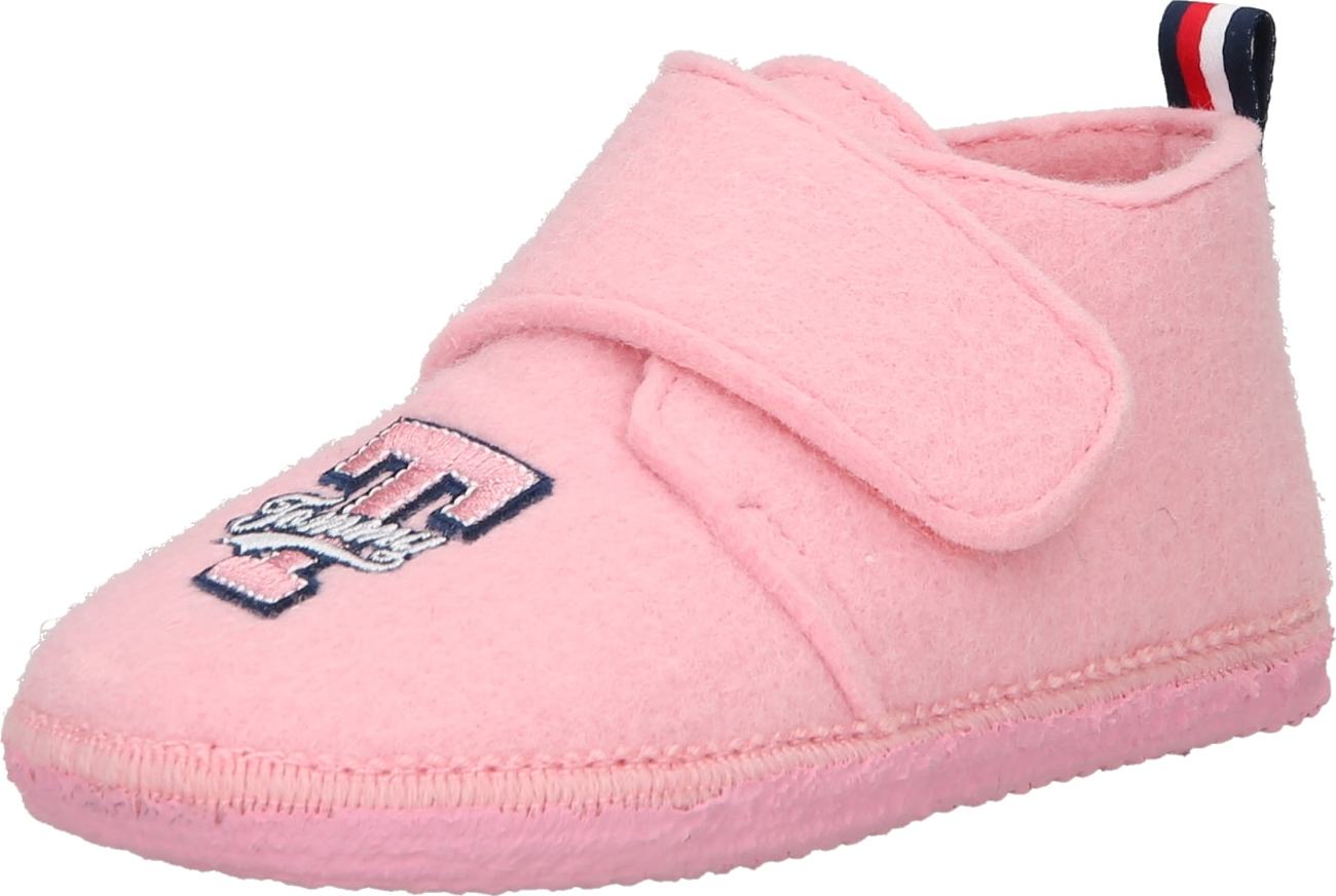 TOMMY HILFIGER Pantofle námořnická modř / pink / bílá
