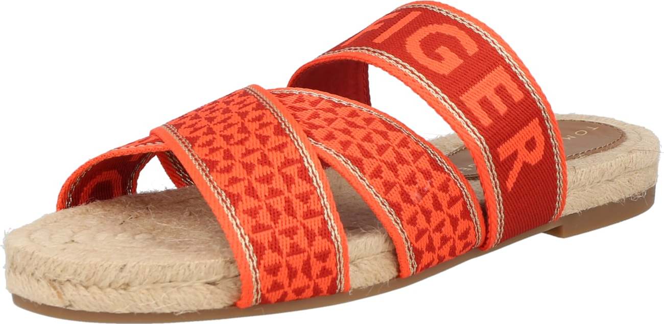 TOMMY HILFIGER Pantofle oranžová / humrová