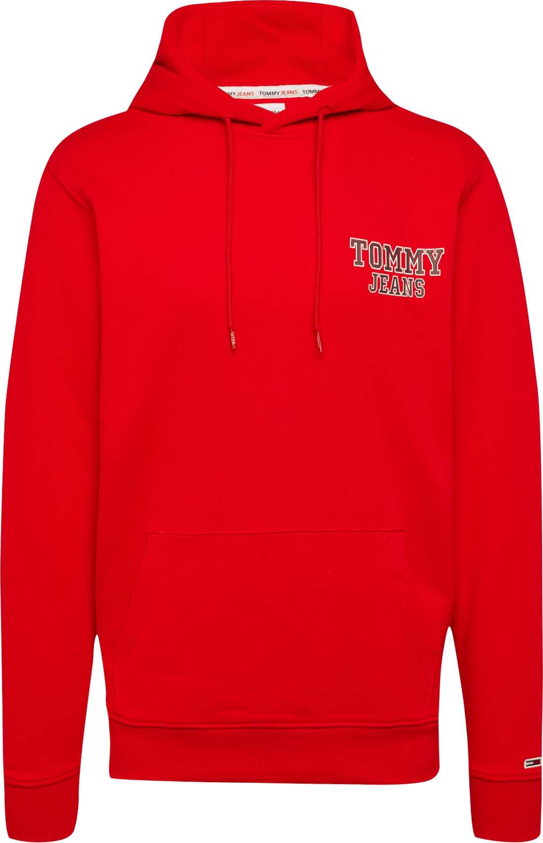 Tommy Jeans Mikina červená / černá / bílá