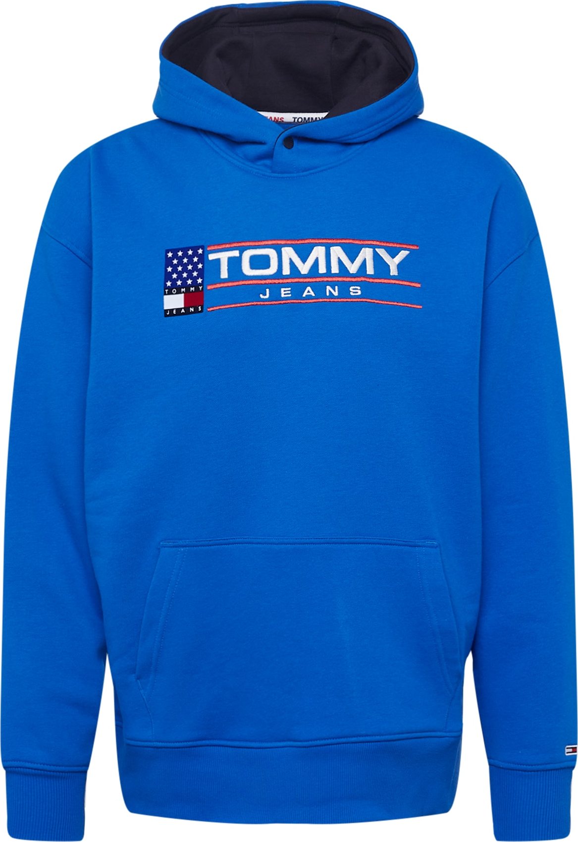 Tommy Jeans Mikina modrá / námořnická modř / červená / bílá