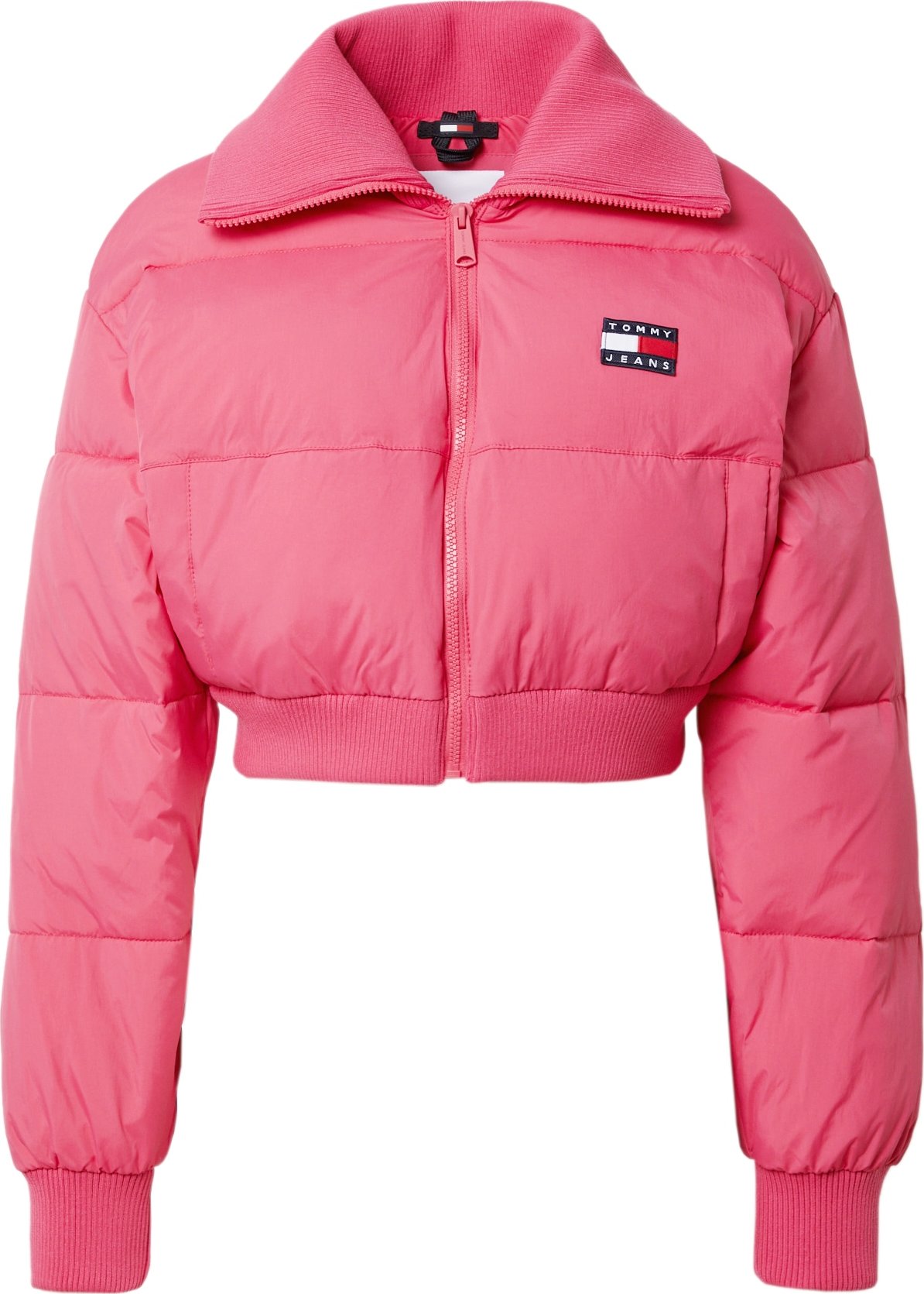 Tommy Jeans Zimní bunda modrá / pink / bílá