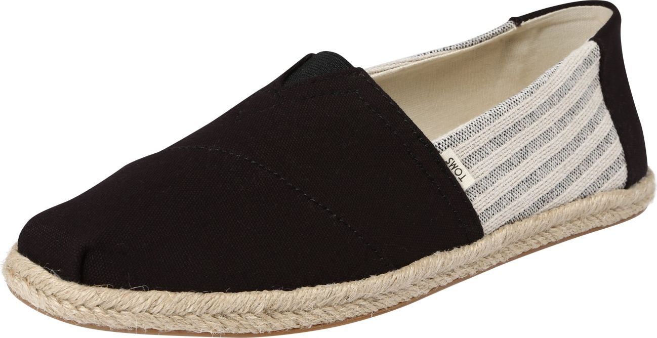 TOMS Espadrilky 'ALPARGATA' béžová / černá