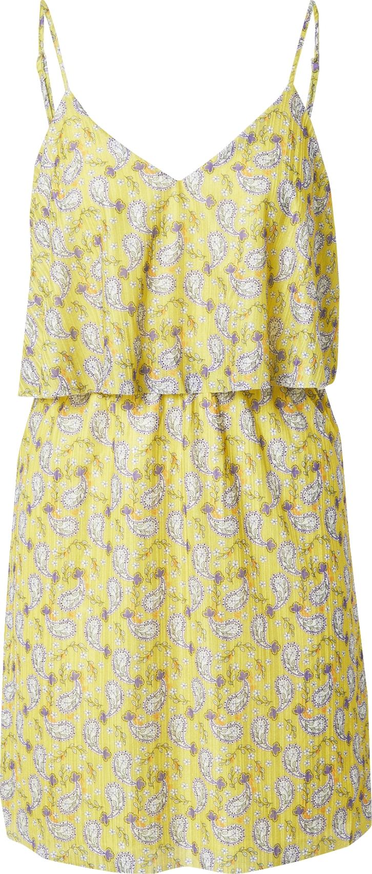 Trendyol Letní šaty limone / šeříková / pastelově oranžová / bílá