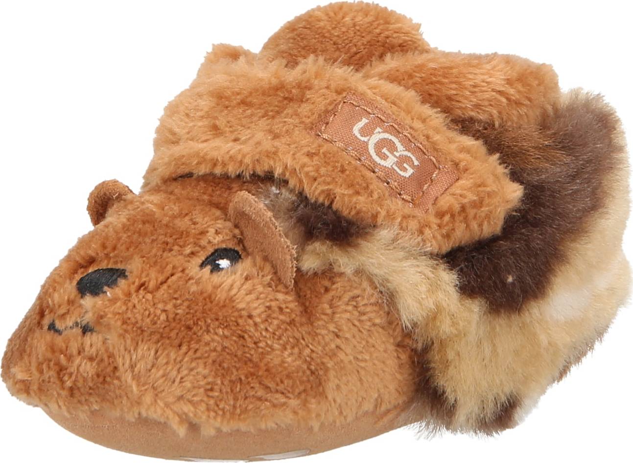 UGG Pantofle 'BIXBEE BEAR STUFFIE' hnědá / vínově červená / černá