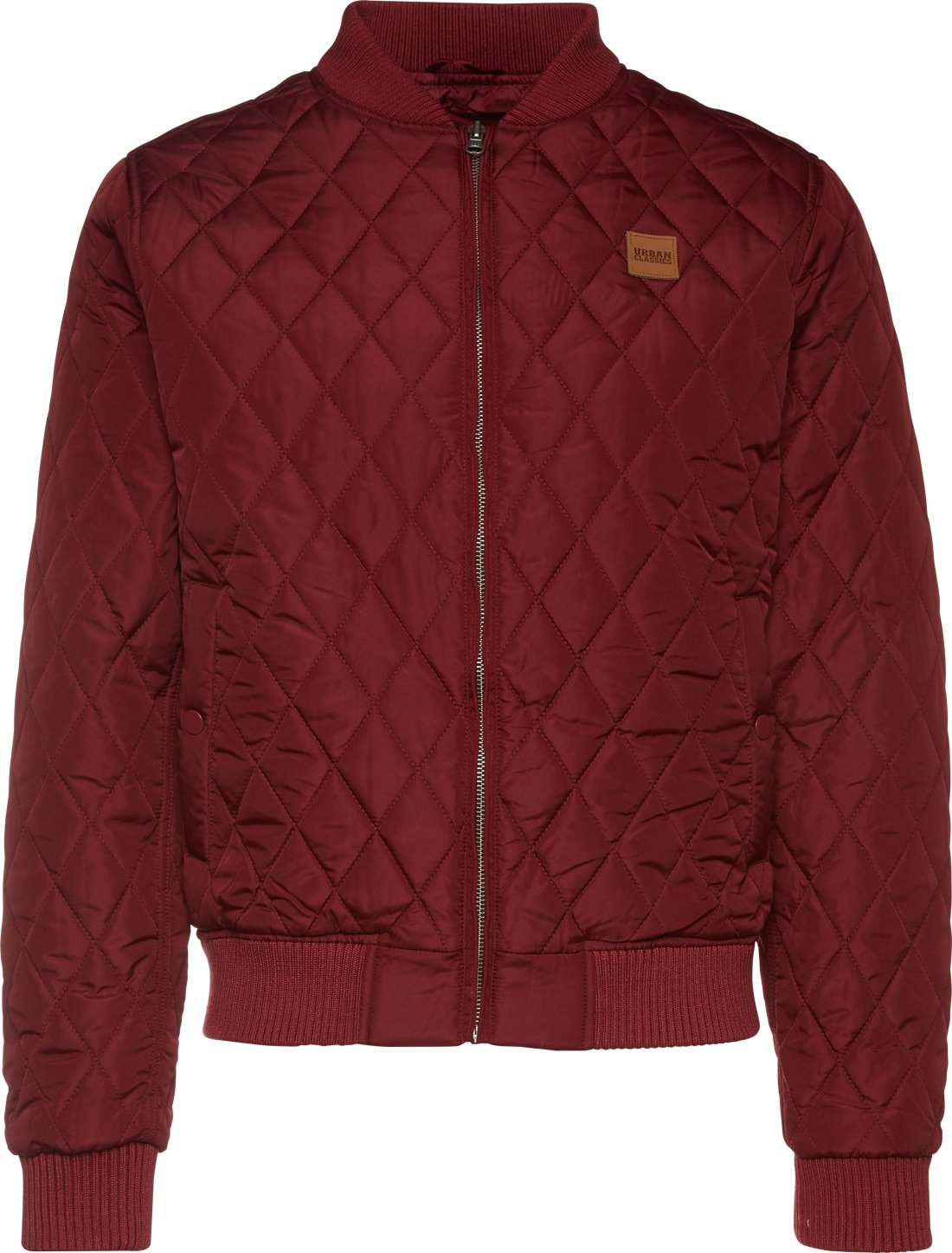 Urban Classics Přechodná bunda 'Diamond Quilt' burgundská červeň