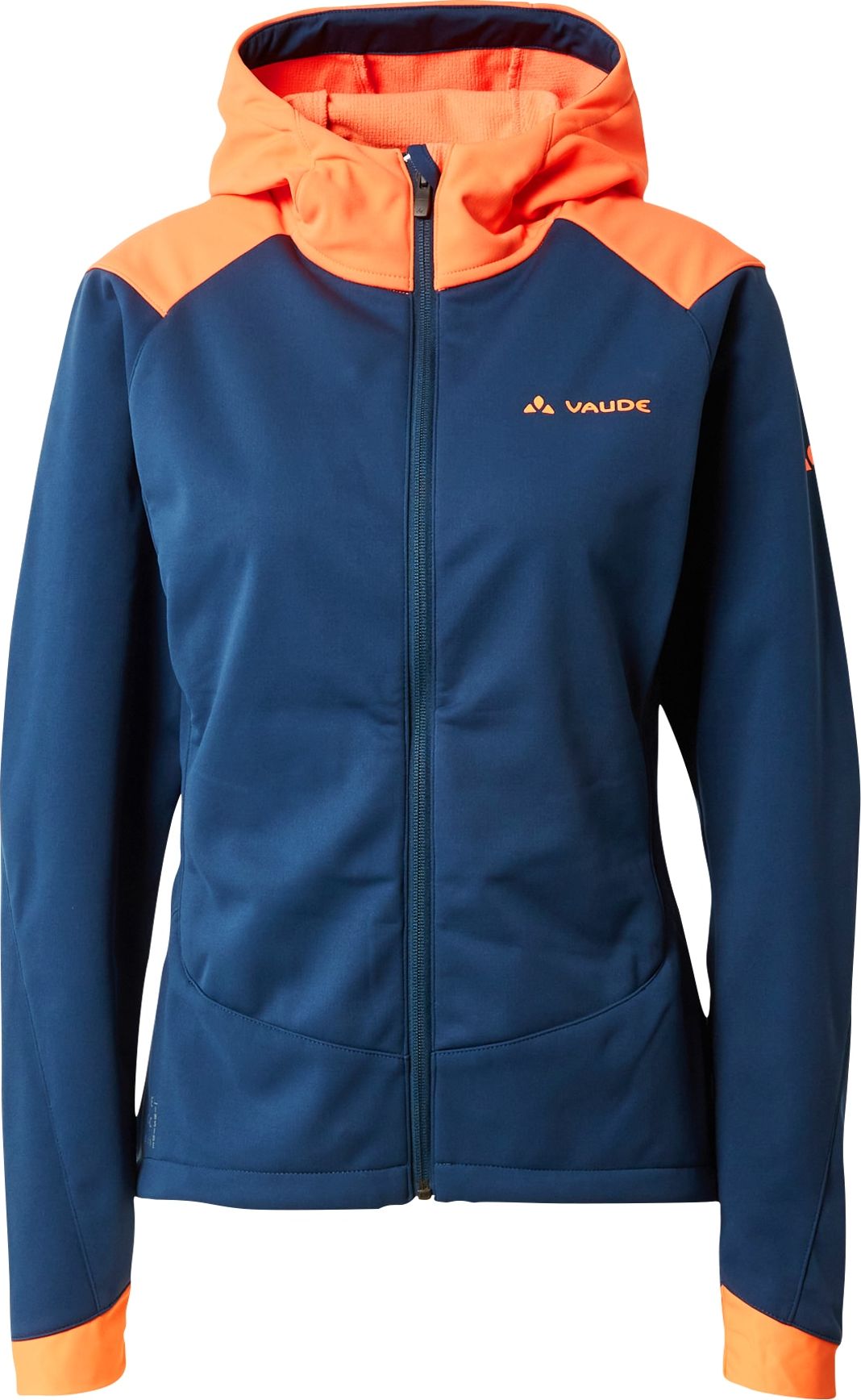 VAUDE Sportovní bunda 'Qimsa' petrolejová / jasně oranžová