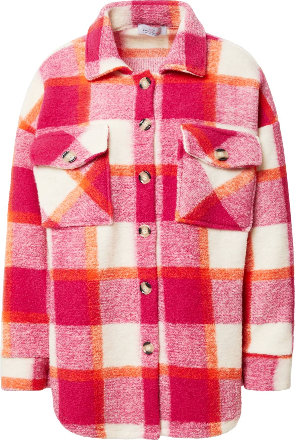 Zwillingsherz Přechodná bunda oranžová / pink / růžová / bílá