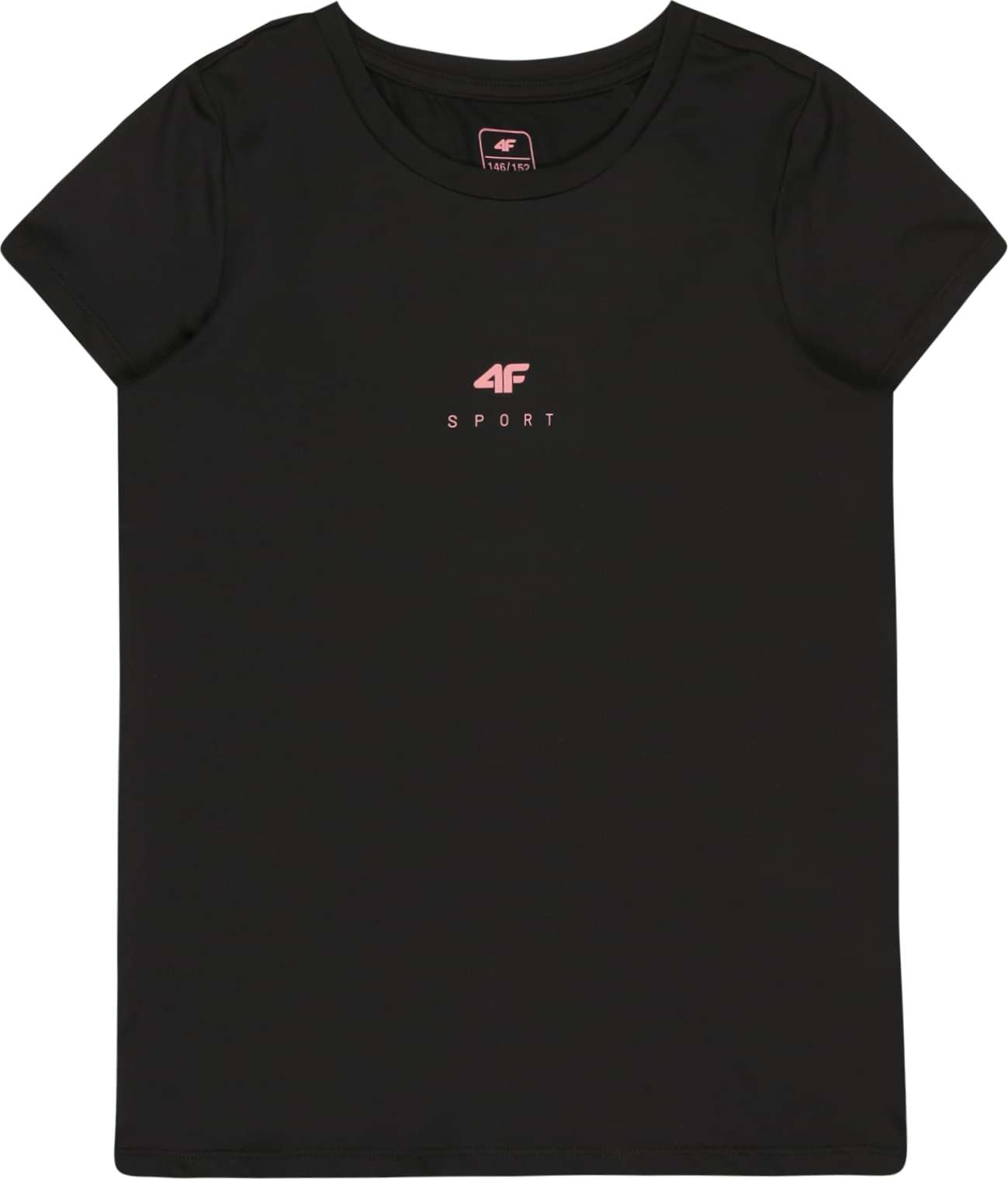 4F Funkční tričko světle růžová / černá
