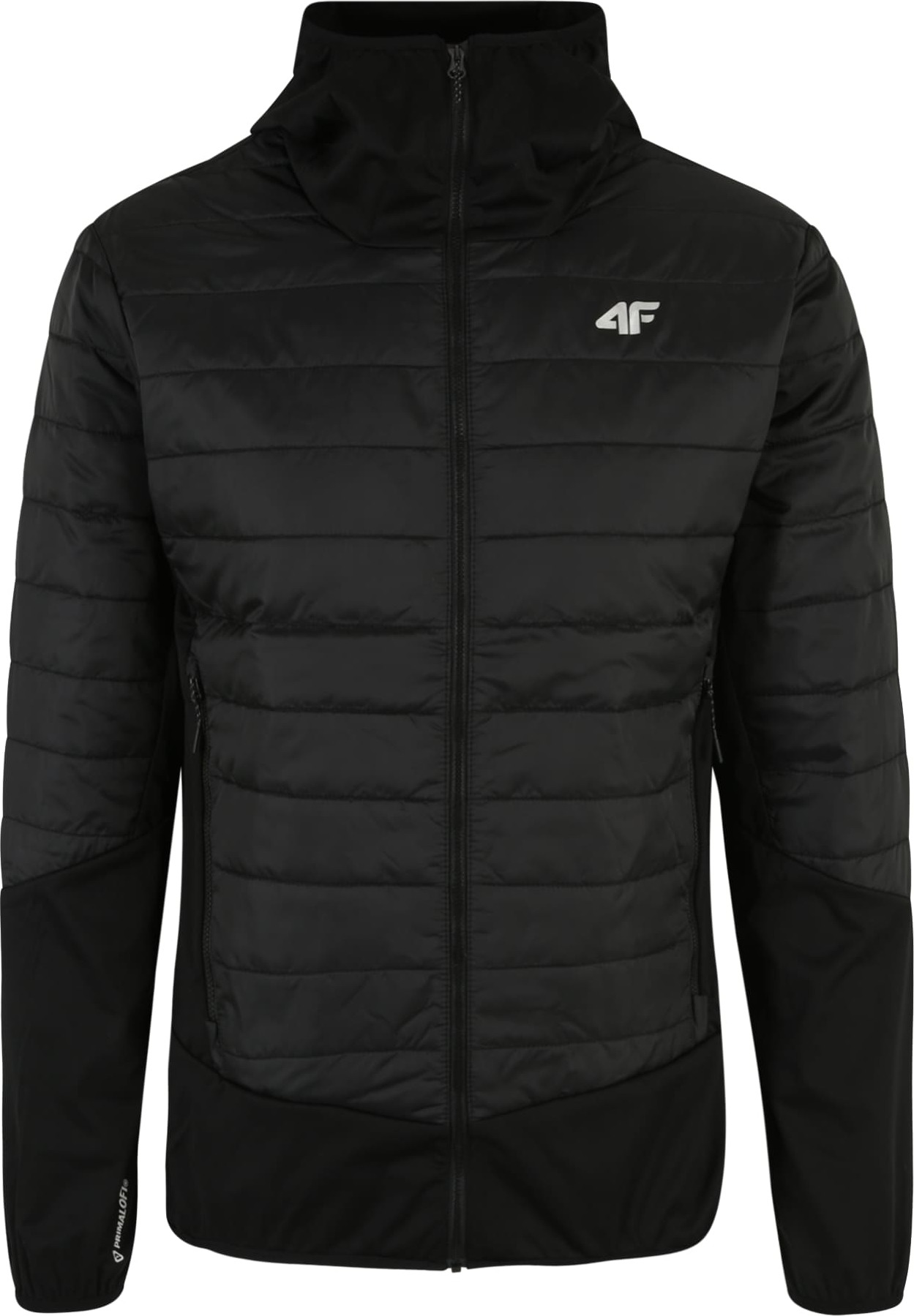 4F Outdoorová bunda 'HYBRID MEN'S JACKET KUMH060' černá / bílá