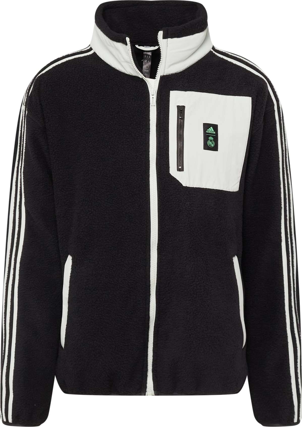 ADIDAS SPORTSWEAR Funkční fleecová mikina 'REAL' světle zelená / černá / offwhite