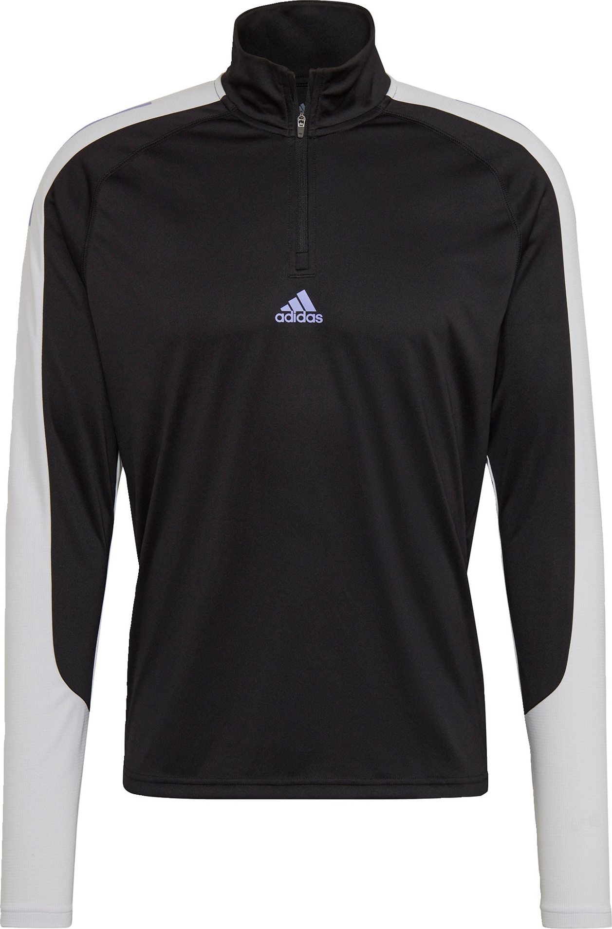 ADIDAS SPORTSWEAR Funkční tričko světle šedá / fialkově modrá / černá