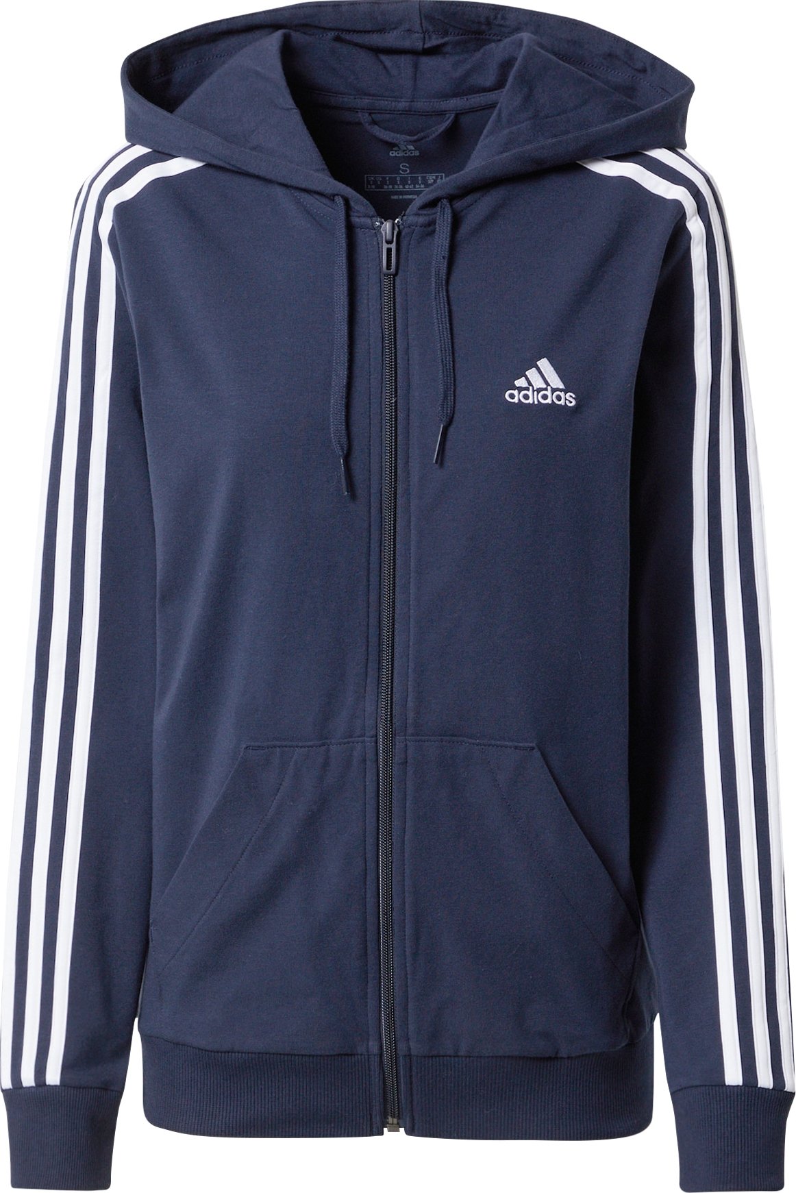 ADIDAS SPORTSWEAR Sportovní mikina tmavě modrá / bílá