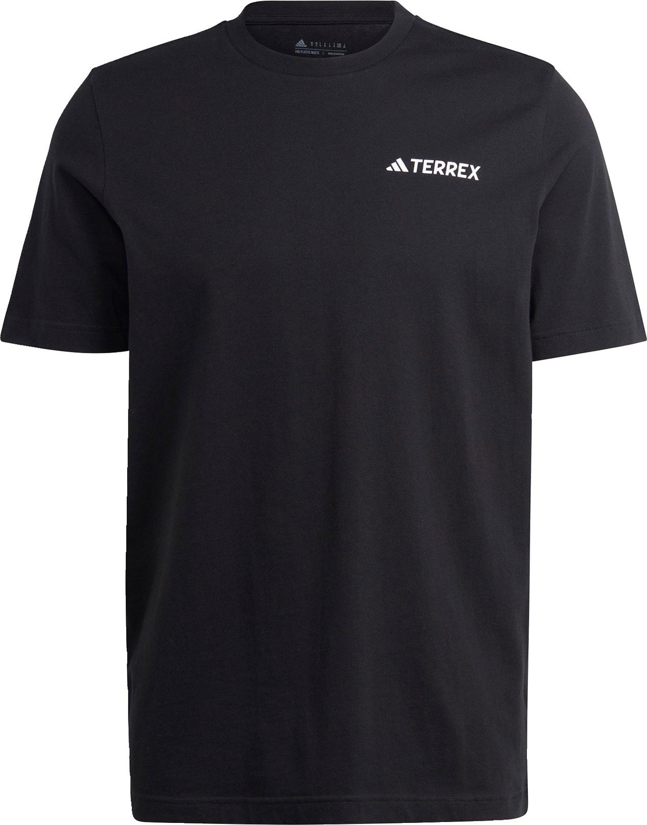 ADIDAS TERREX Funkční tričko černá / bílá
