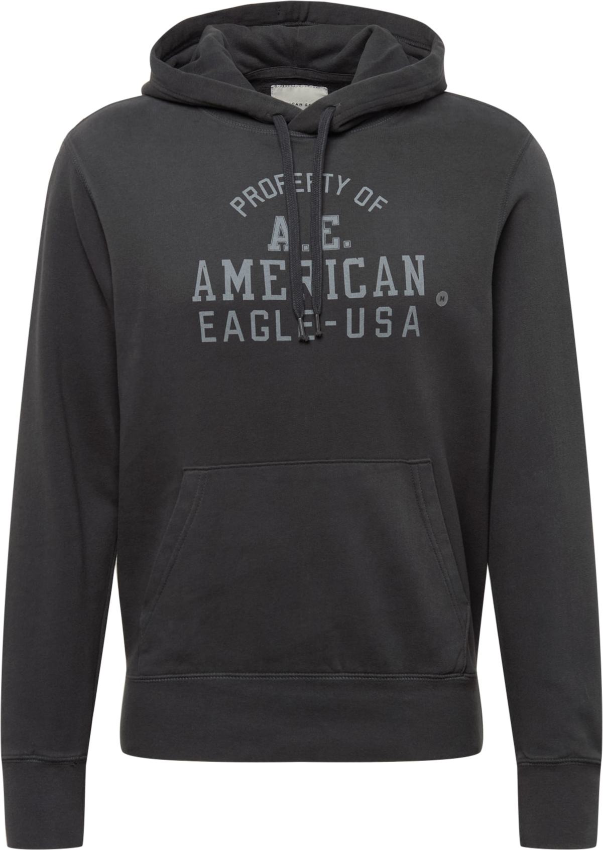 American Eagle Mikina šedá / černá