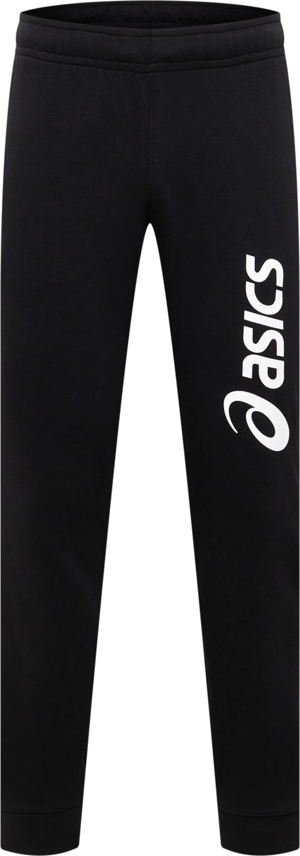 ASICS Sportovní kalhoty černá / bílá