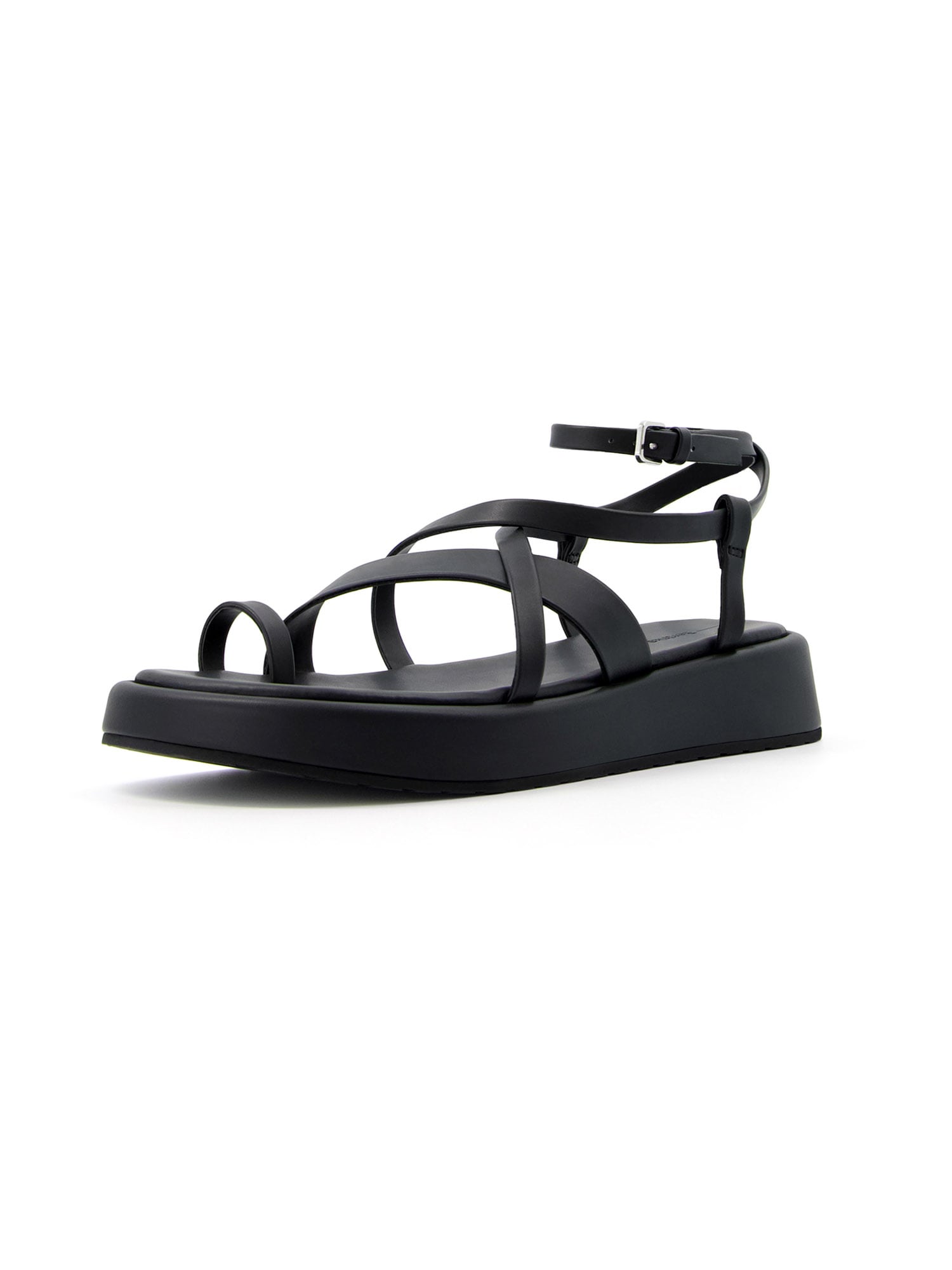 Bershka Páskové sandály černá