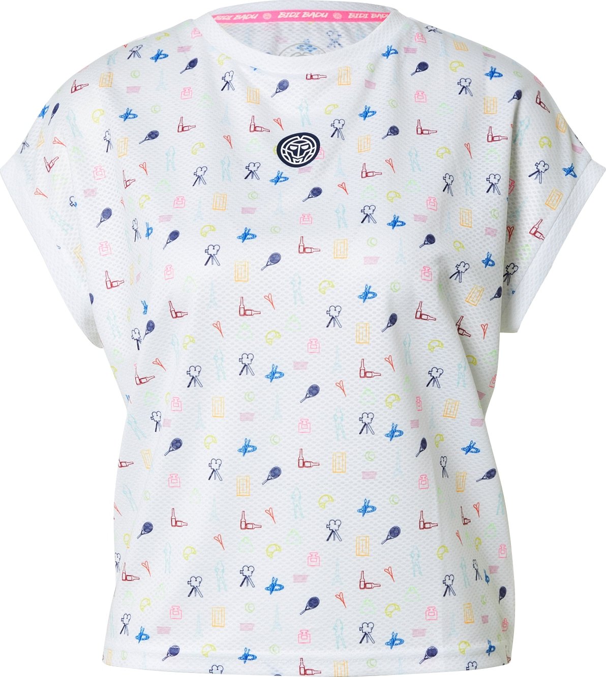 BIDI BADU Funkční tričko 'Majira' námořnická modř / žlutá / světle růžová / bílá