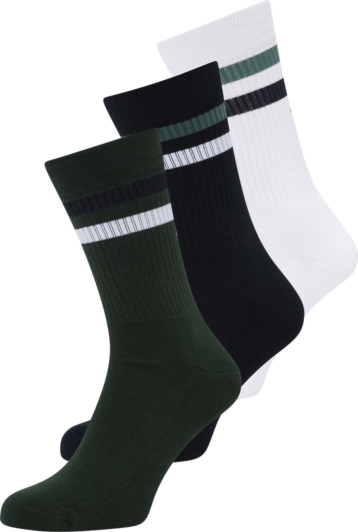 BJÖRN BORG Sportovní ponožky noční modrá / tmavě modrá / tmavě zelená / bílá