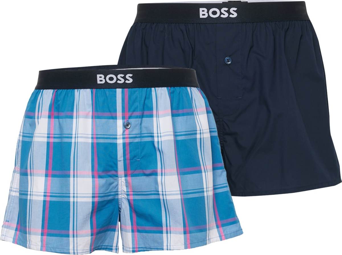 BOSS Black Boxerky noční modrá / světlemodrá / pink / offwhite