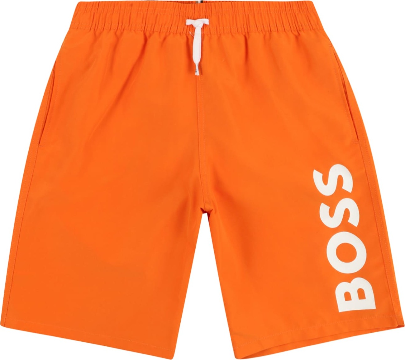 BOSS Kidswear Plavecké šortky oranžová / bílá