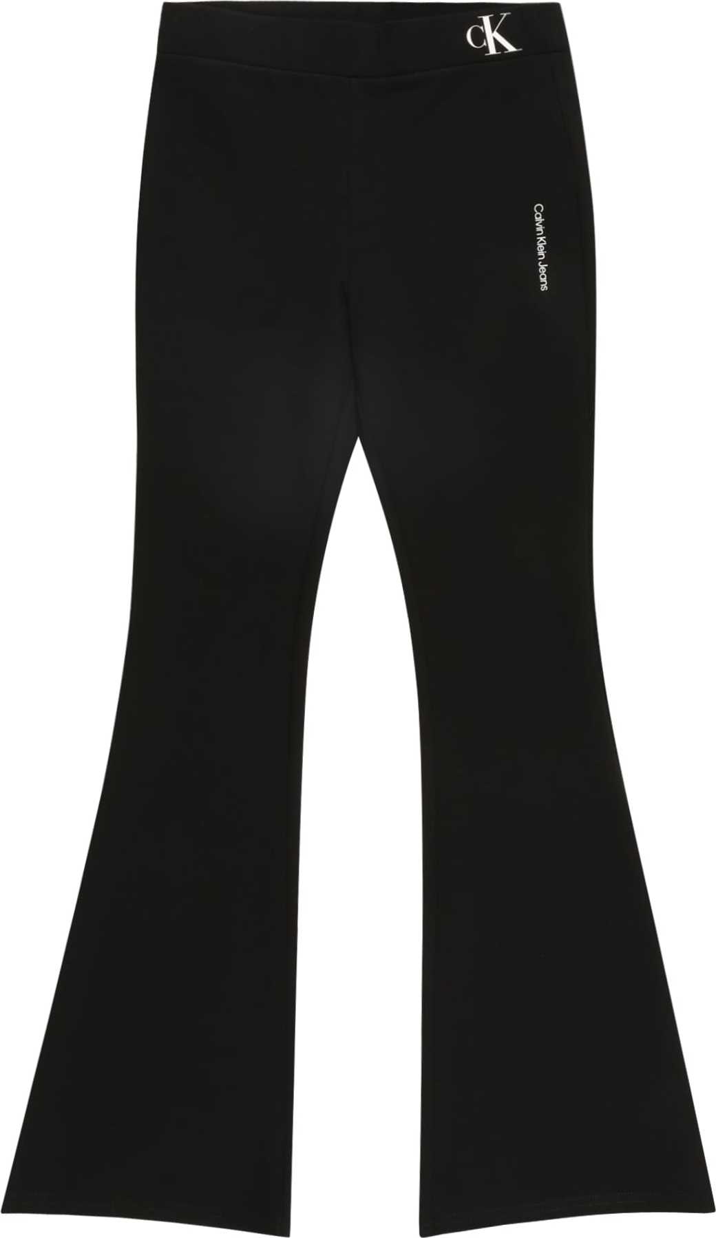 Calvin Klein Jeans Kalhoty černá / bílá