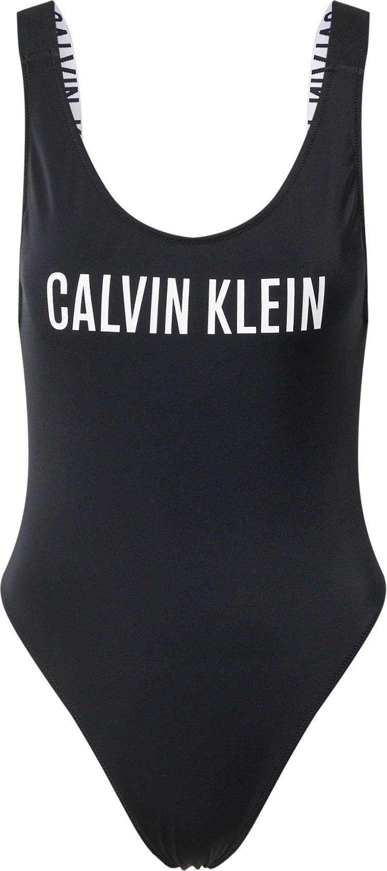 Calvin Klein Swimwear Plavky černá / bílá