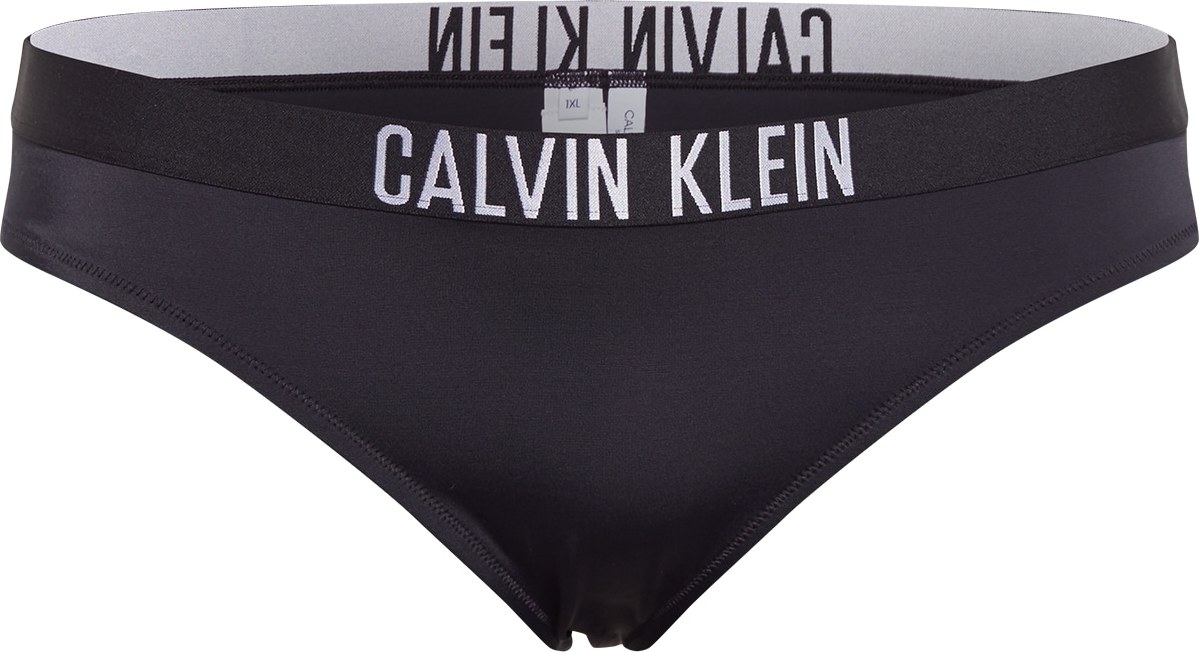 Calvin Klein Swimwear Spodní díl plavek černá / bílá