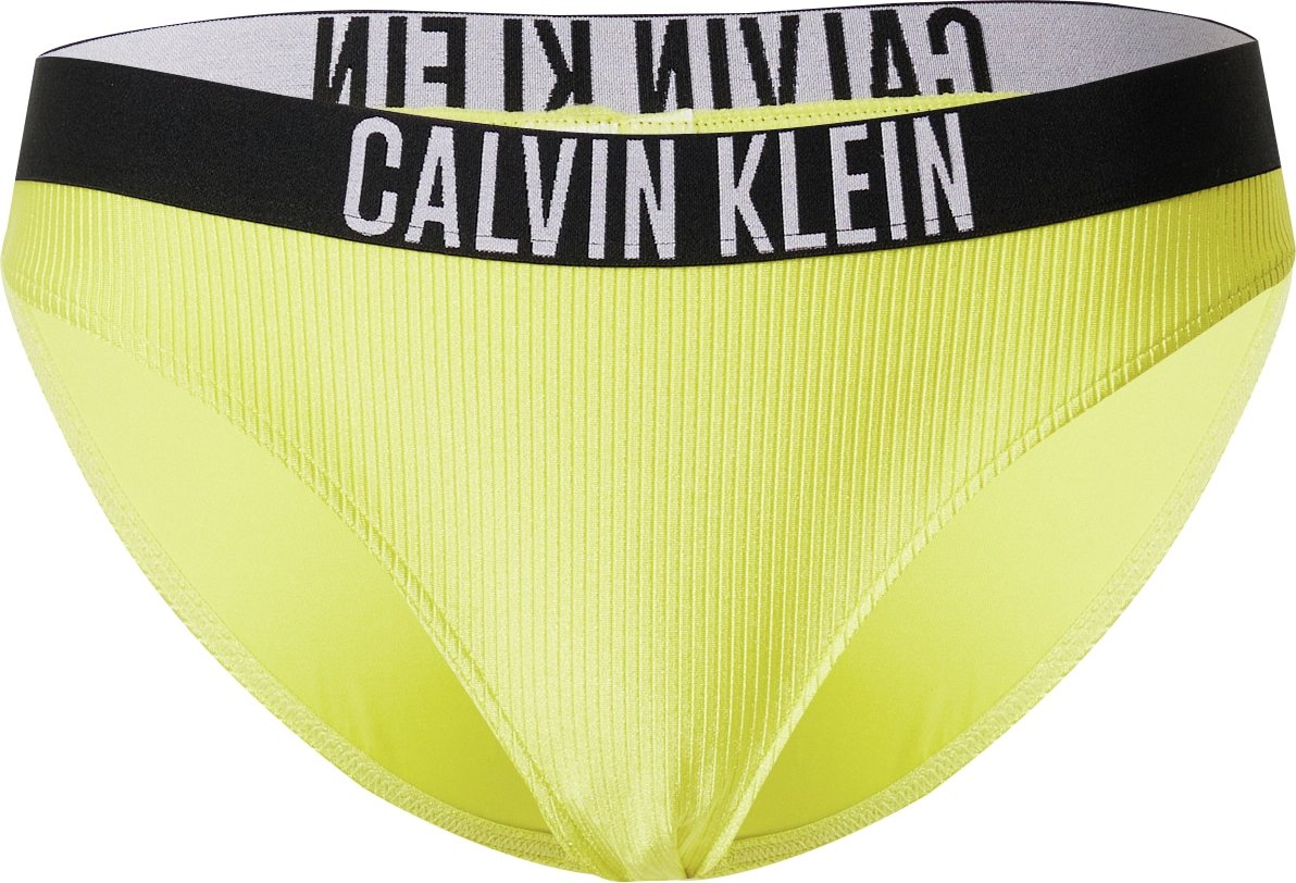 Calvin Klein Swimwear Spodní díl plavek žlutá / černá / bílá