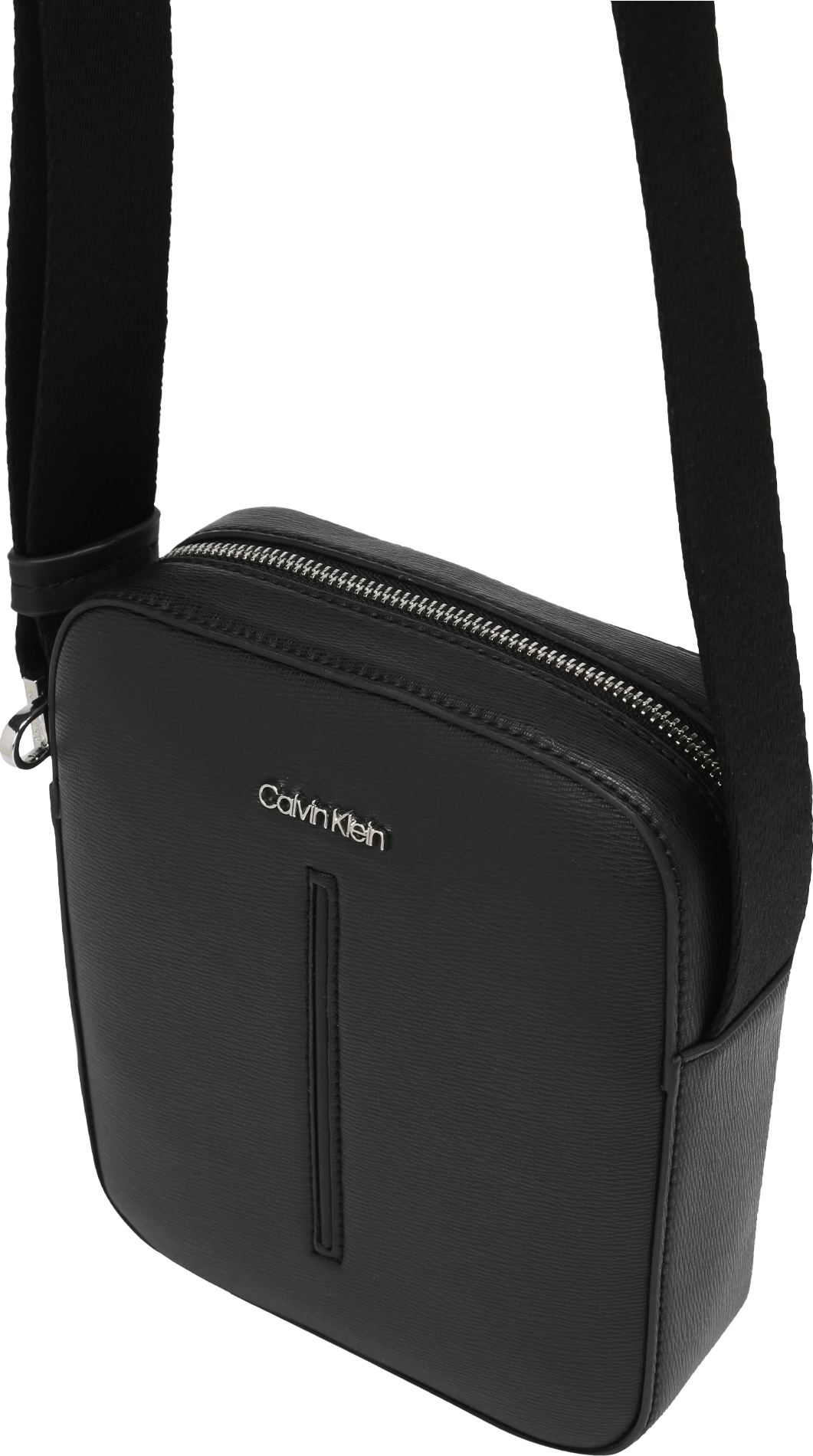 Calvin Klein Taška přes rameno černá / stříbrná