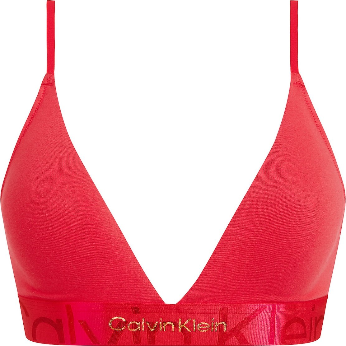 Calvin Klein Underwear Podprsenka zlatá / krvavě červená
