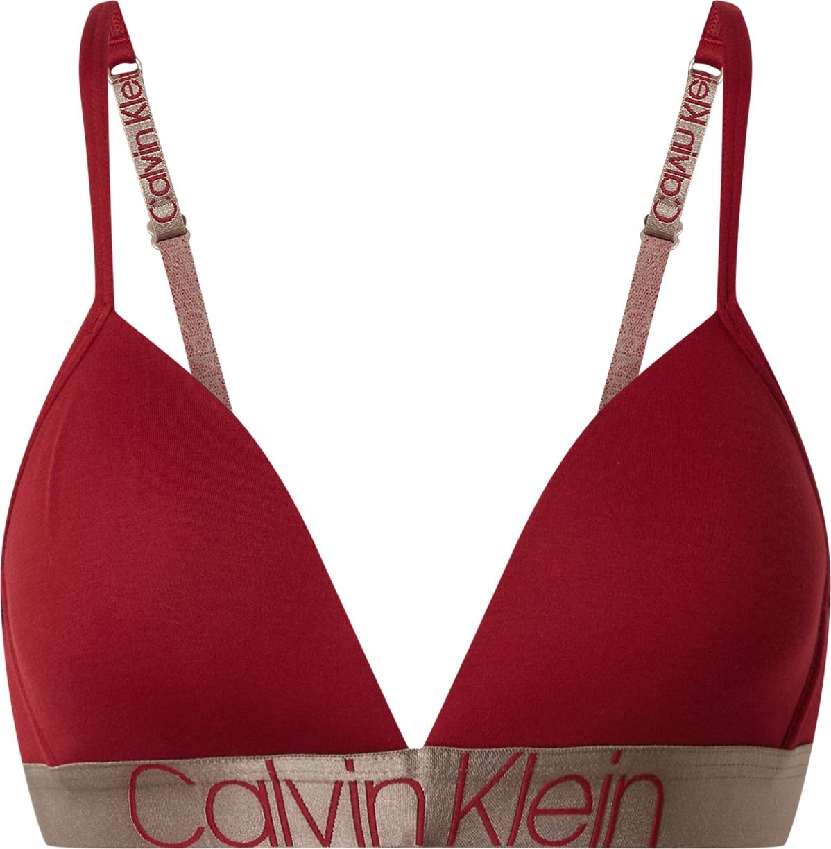 Calvin Klein Underwear Podprsenka zlatá / tmavě červená