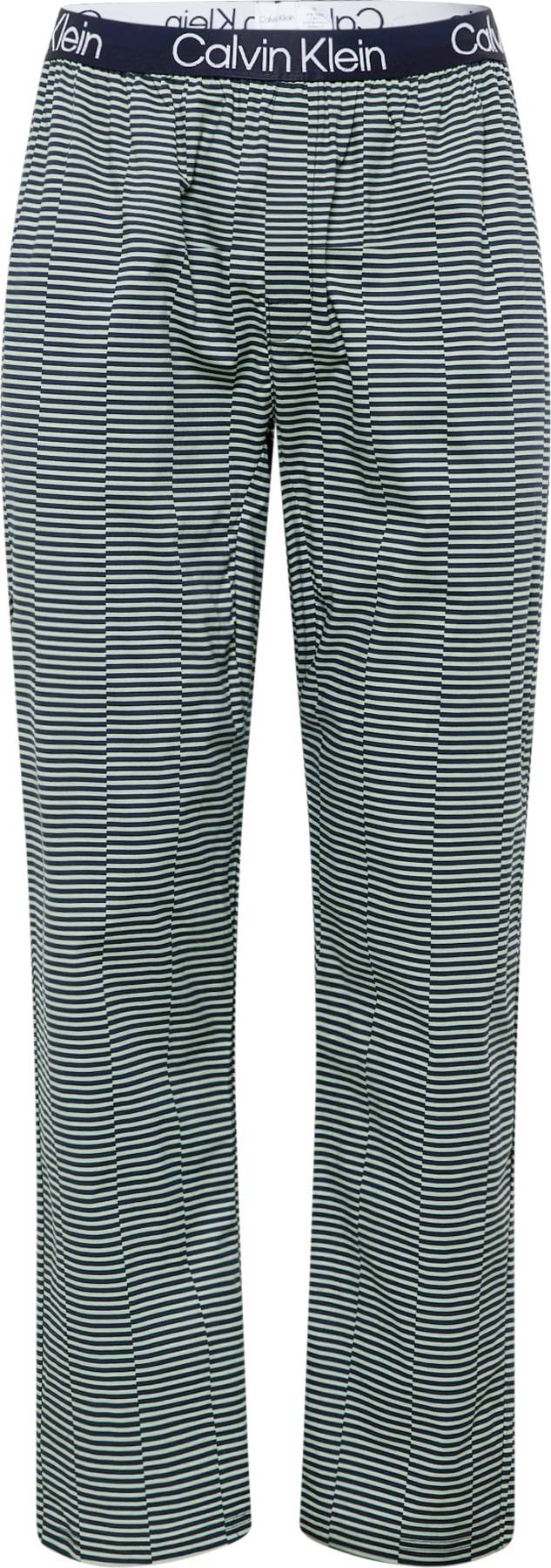Calvin Klein Underwear Pyžamové kalhoty námořnická modř / petrolejová / pastelově zelená / bílá