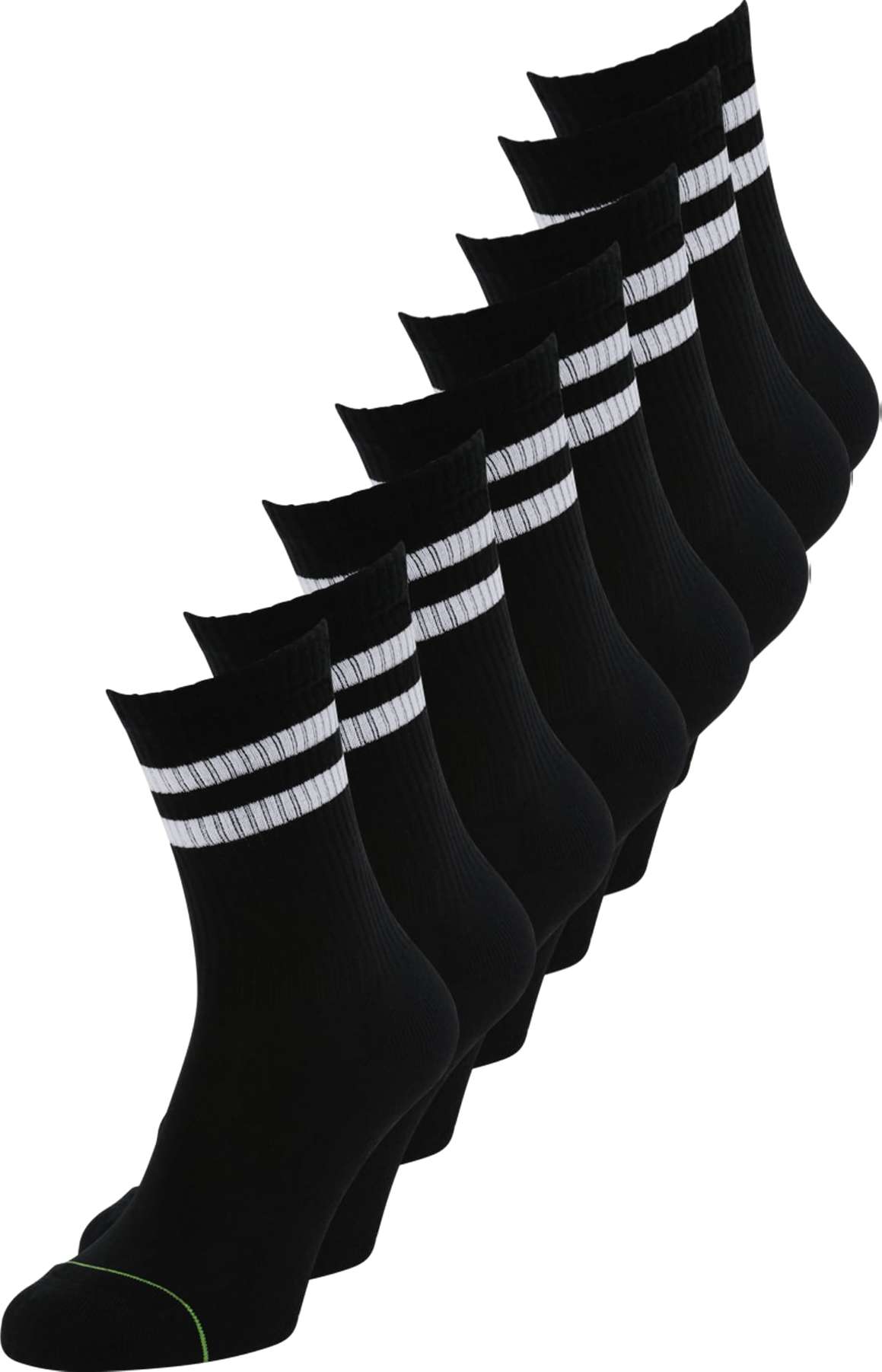 CHEERIO* Ponožky limetková / černá / bílá
