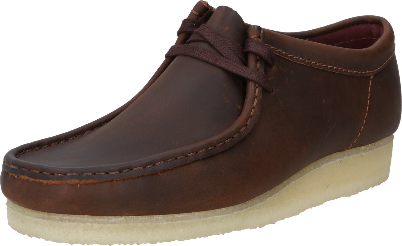 Clarks Originals Šněrovací boty 'Wallabee' tmavě hnědá